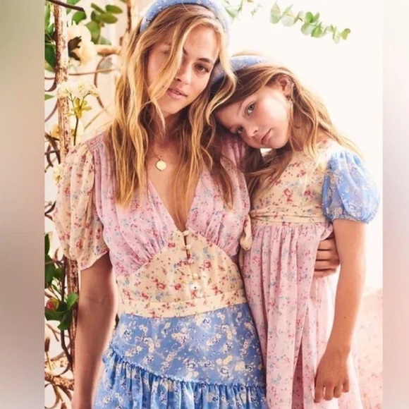 Goodnight Macaroon Floral Dress Size Small Cottagecore Prairie Fairy Flounce - Picture 6 of 12